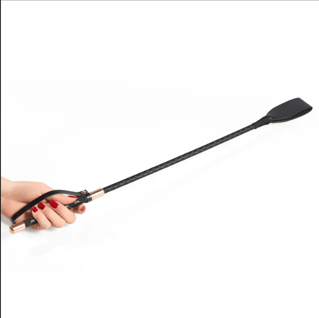 Black Leather Riding Crop – Elegant Sensation Play Accessory - Aphros Design