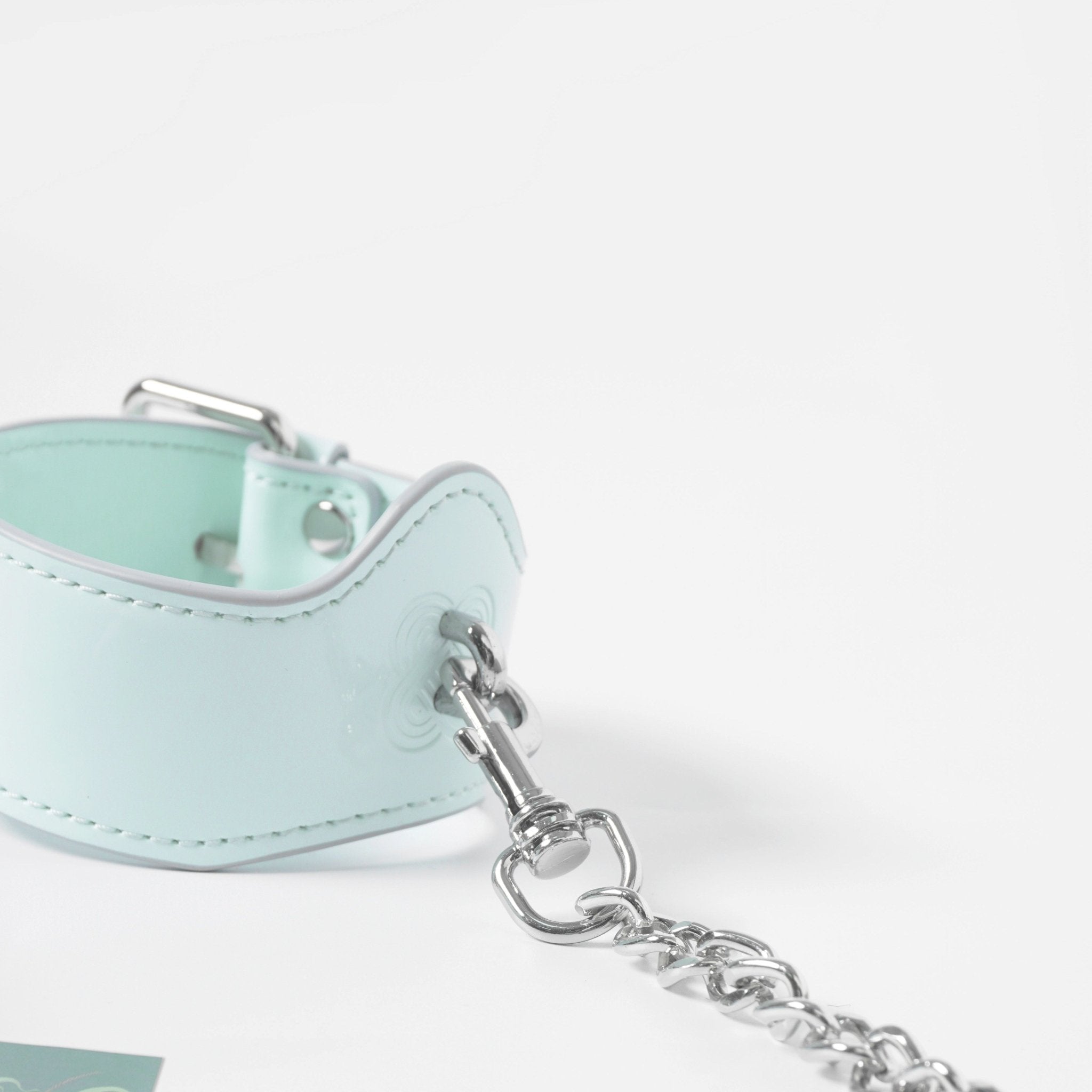 Cyber Mint Shibari Embossed Wrist Braces - Aphros Design