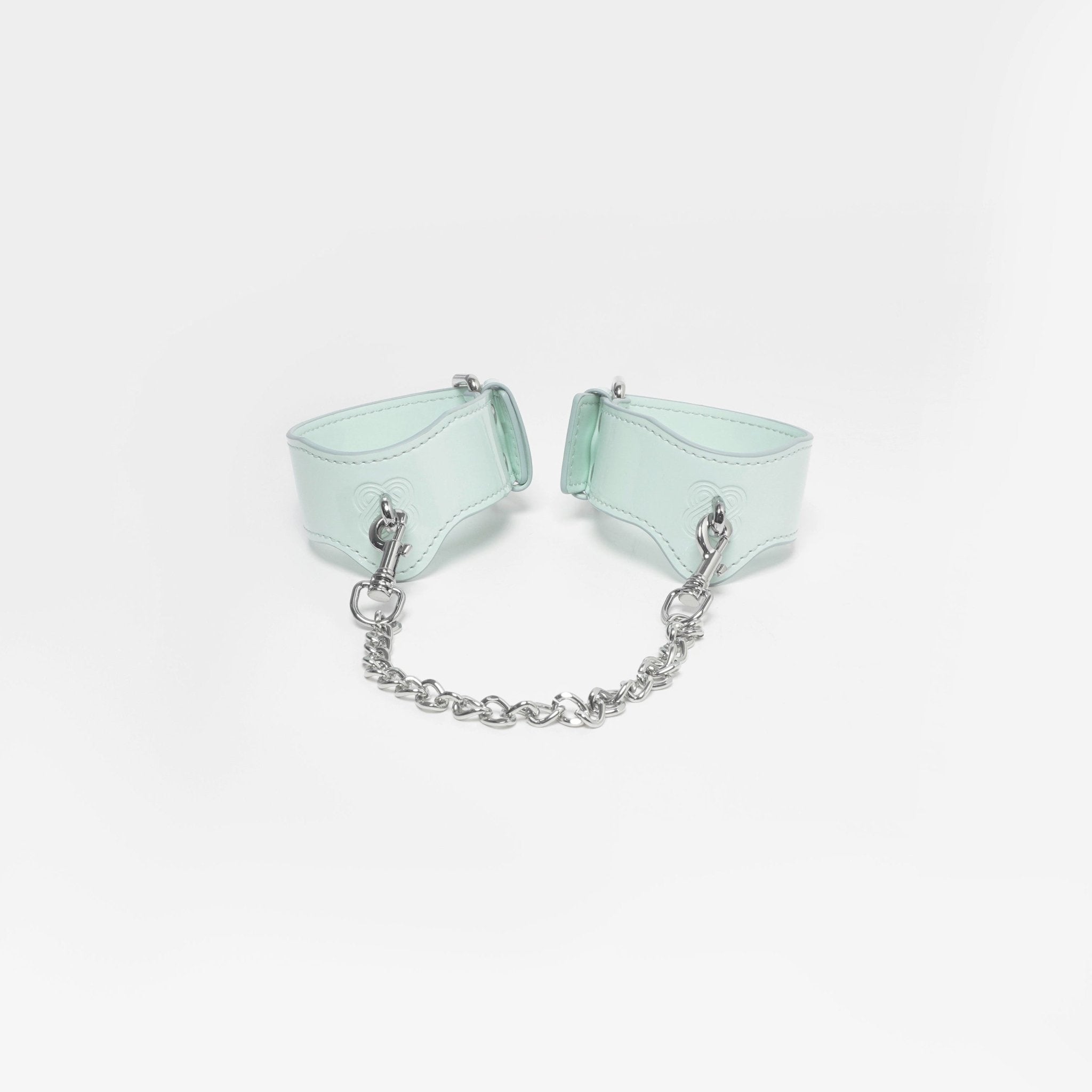 Cyber Mint Shibari Embossed Wrist Braces - Aphros Design