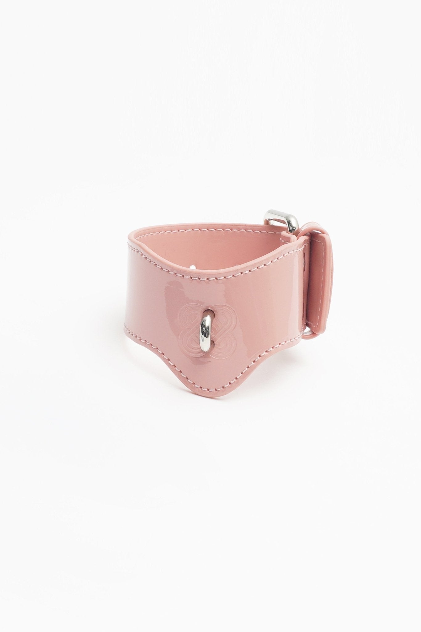 Pink Shibari Embossed Handcuffs Wrist Braces - Aphros Design