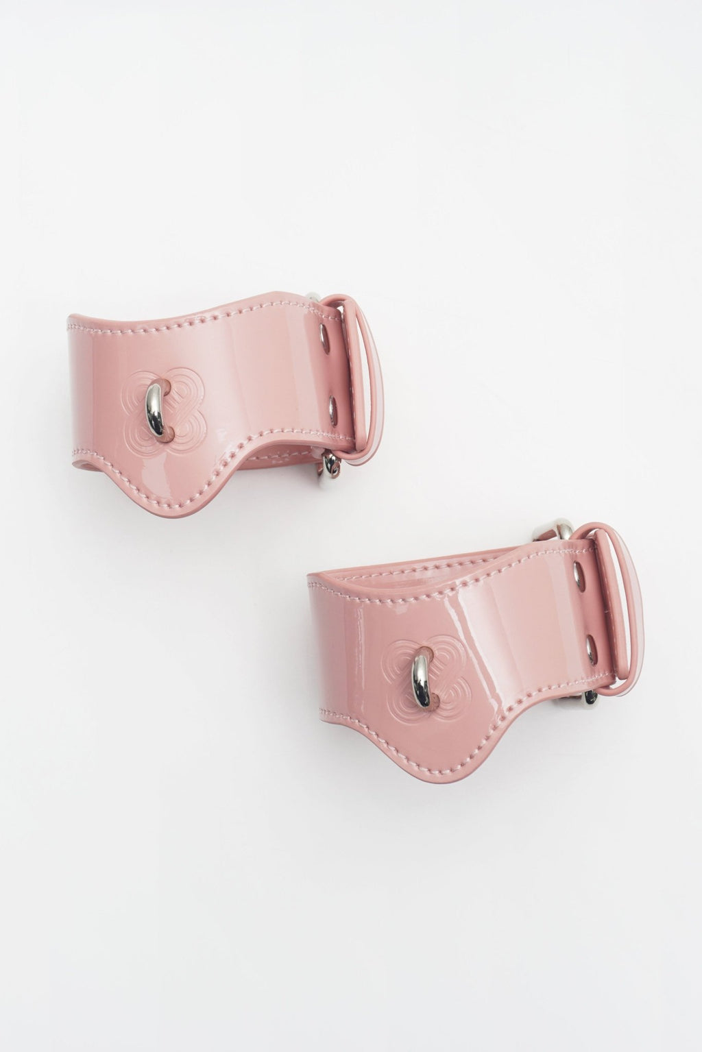 Pink Shibari Embossed Handcuffs Wrist Braces - Aphros Design