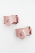 Pink Shibari Embossed Handcuffs Wrist Braces - Aphros Design