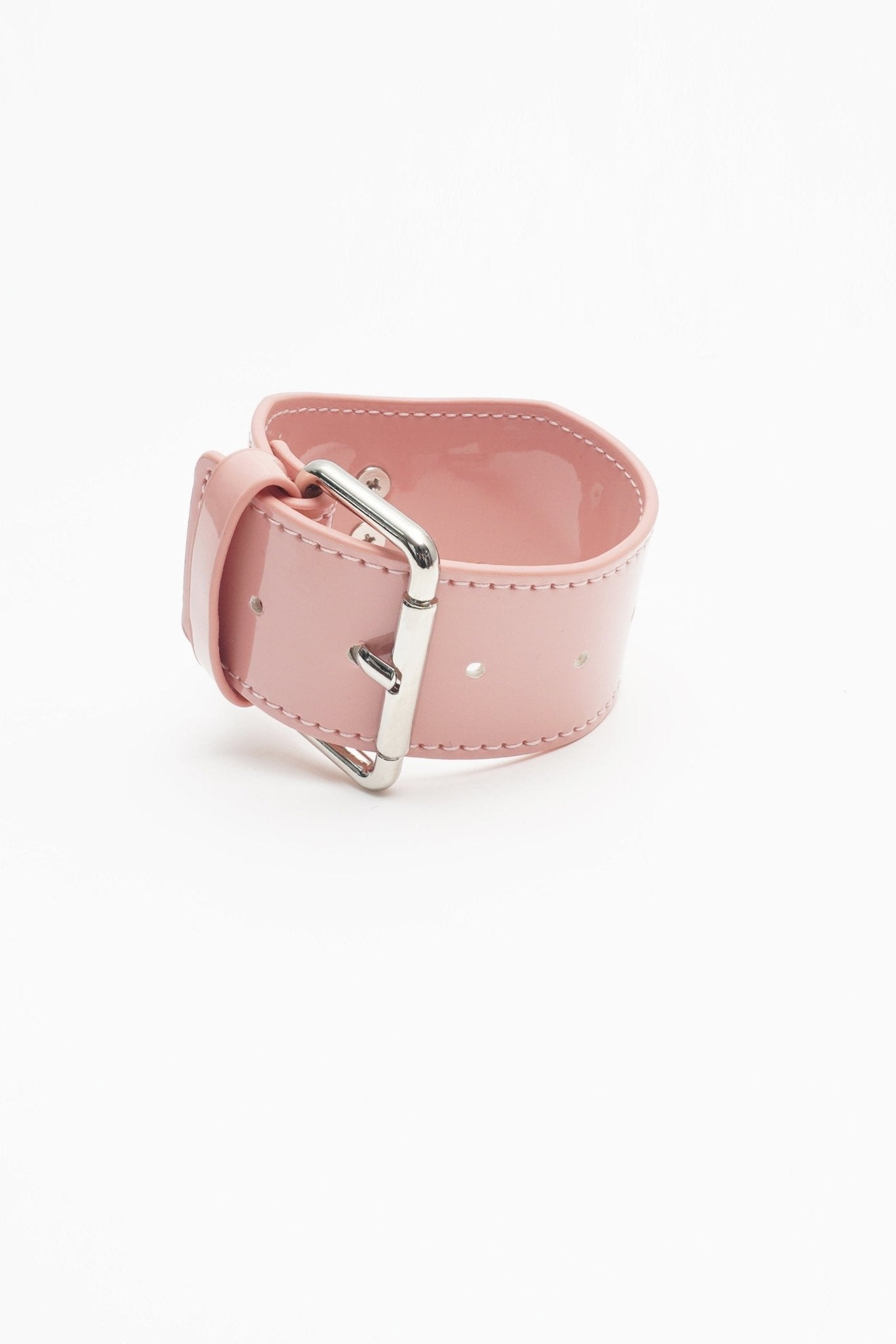 Pink Shibari Embossed Handcuffs Wrist Braces - Aphros Design