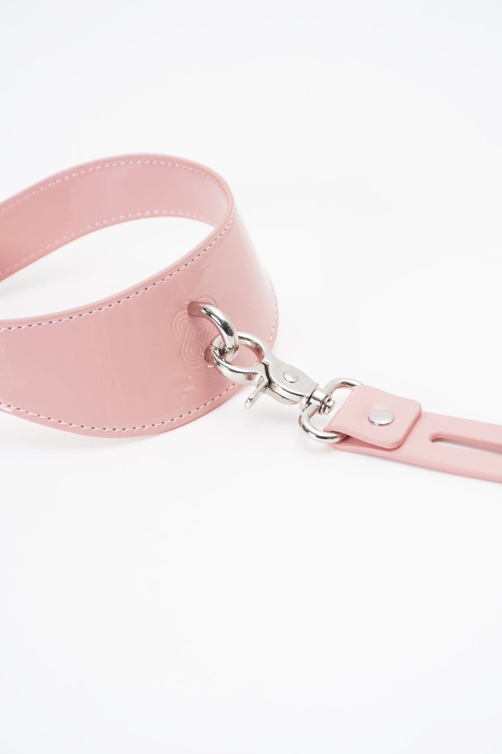 Pink Shibari Embossed Patent Leather Collar & Leash Set - Aphros Design