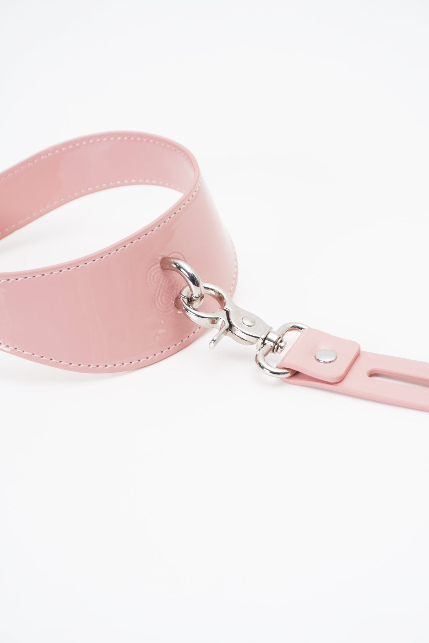 Pink Shibari Embossed Patent Leather Collar & Leash Set - Aphros Design