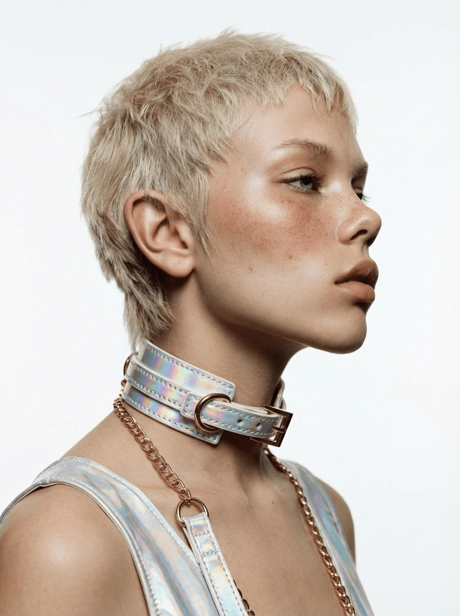 PRISM: Opal Silver Collar & Linear Extension - Aphros Design
